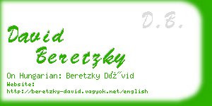 david beretzky business card